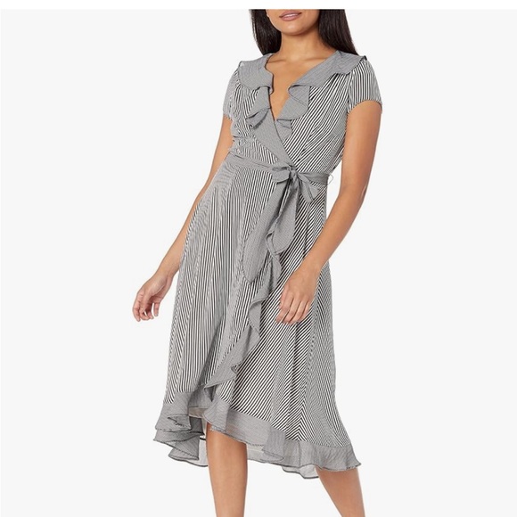 GABBY SKYE Blue and White Midi Dress - Picture 5 of 7